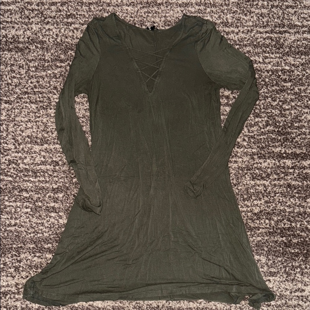 Green Long Sleeve Dress
